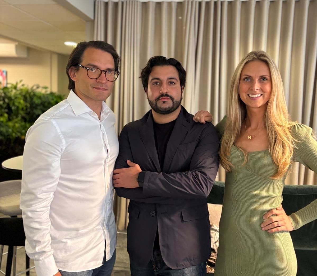 Grundarteamet bakom Recruiting Rewards: Daniel Swenson, Sofia Huhtanen och Ashkan Badie